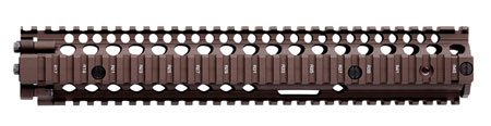 Daniel Defense 0100408001 M4A1 RIS II Handguard 12.25" 2-Piece, Free-Floating Style Made of 6061-T6 Aluminum with Flat Dark Earth Anodized Finish  &  Picatinny Rail for AR-15