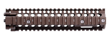 Daniel Defense 0100408020011 MK18 RIS II Handguard 9.55" 2-Piece, Free-Floating Style Made of 6061-T6 Aluminum with Flat Dark Earth Anodized Finish  &  Picatinny Rail for AR-15