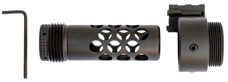 TNW Firearms ASRXADPTXXXXBKXX AR-15 Shroud Adapter For ASR, Aluminum w/Black Finish, Includes Additional Barrel Nut