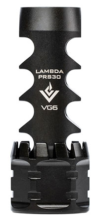 VG6 Precision APVG100029AR1 LAMBDA  Black Nitride 17-4 Stainless Steel with 5/8"-24 tpi  &  2.95" OAL for Multi-Caliber M5 Platform (30 Cal-300 Win Mag Compatible)