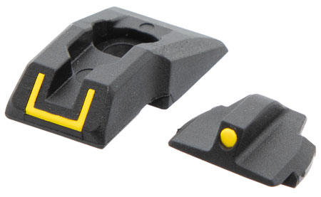 Ruger 90649 Security 9 Sight Set  Black/Yellow