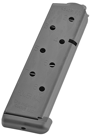CMC Products 16131C Power Mag  8rd 45 ACP Fits 1911 Government Black Stainless Steel