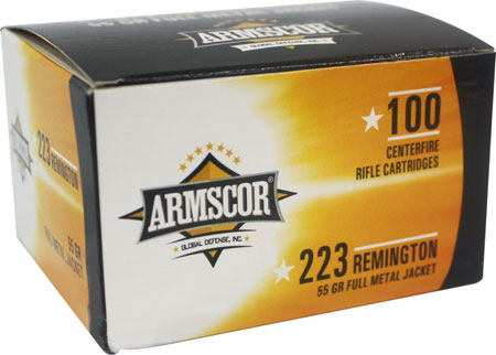 Armscor 50447 Precision Value Pack 223Rem 55gr Full Metal Jacket 100 Per Box/12 Case
