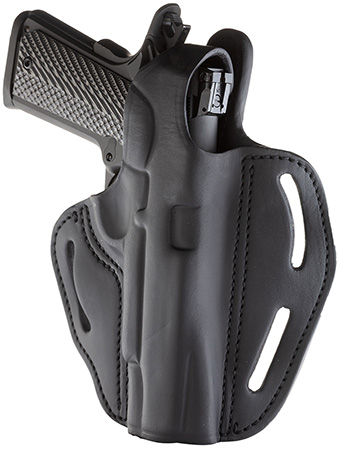 1791 Gunleather BHX1CLSBLR BHX  OWB Size 01 Stealth Black Leather Belt Slide Fits 4"-5" 1911 Right Hand