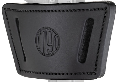 1791 Gunleather UIWXSBLA UIW Max  IWB/OWB Black Leather Belt Clip Fits Most Mid-Large Frame Autos with Rail, Laser  &  Light Ambidextrous