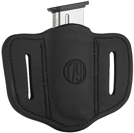 1791 Gunleather MAG11SBLA MAG1.1 Single Mag Holster Stealth Black Leather Belt Slide Compatible w/ Single Stack Ambidextrous
