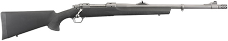 Ruger 57102 Hawkeye Alaskan Full Size 300 Win Mag 3+1 20" Matte Stainless Steel Threaded Barrel, Integral Scope Mounts Stainless Steel Receiver, Black Hogue OverMolded Synthetic Stock