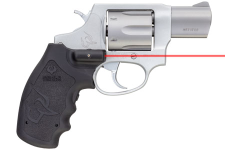 Taurus 2-856029ULVL 856 Ultra-Lite 38 Special +P Caliber with 2" Barrel, 6rd Capacity Cylinder, Overall Matte Finish Stainless Steel Frame  &  Finger Grooved Black Rubber Grip Includes Viridian Laser