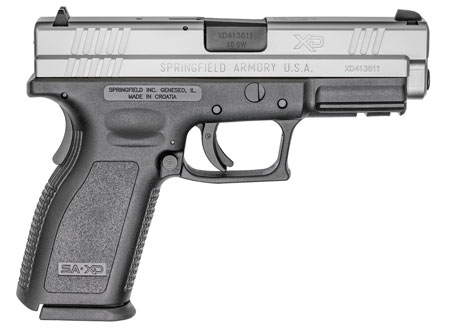 Springfield Armory XD9302 XD Service *CA Compliant 40 S&W 10+1 4" Black Melonite Steel Barrel, Serrated Stainless Steel Slide, Black Polymer Frame w/Picatinny Rail