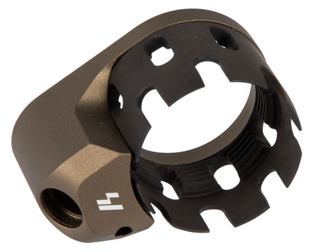 Strike ARECN & EEPFDE AR Castle Nut and Extended End Plate Flat Dark Earth Anodized Steel