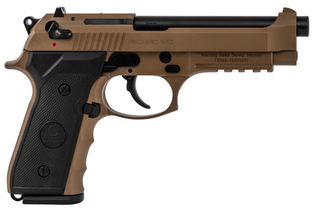 Girsan 390084 Regard MC 9mm Luger Caliber with 4.90" Barrel, 18+1 Capacity, Overall Flat Dark Earth Finish, Aluminum Picatinny Rail Frame, Serrated Steel Slide  &  Finger Grooved Black Polymer Grip