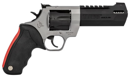 Taurus 2357055RH Raging Hunter  357 Mag 7rd 5.12" Matte Black Oxide Cylinder  &  Barrel Matte Stainless Steel Frame Black Rubber with Integrated Red Cushion Insert Grip
