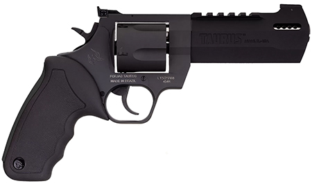 Taurus 2-440051RH Raging Hunter  44 Rem Mag Caliber with 5.12" Picatinny Rail/Ported Barrel, 6rd Capacity Matte Black Oxide Finish Cylinder, Matte Black Oxide Finish Steel Frame  &  Black Rubber Grip