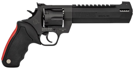 Taurus 2440061RH Raging Hunter  44 Rem Mag 6rd 6.75" Matte Black Oxide Steel Black Rubber with Integrated Red Cushion Insert Grip