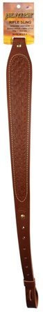 Hunter Company 027138 Cobra Carrier Sling Chestnut Tan Leather w/ Basket Weave Pattern