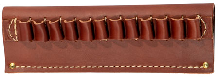 Hunter Company 0545 Cartridge Belt Slide  Chestnut Tan Leather 45 Cal 12rd Pistol 2"