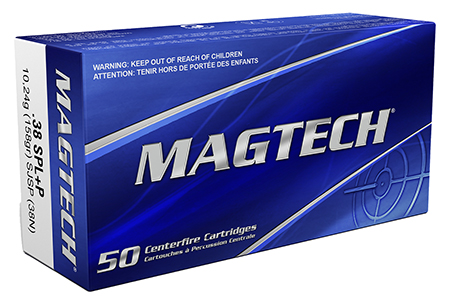 Magtech 38N Range/Training  38Special+P 158gr Semi Jacketed Soft Point 50 Per Box/20 Case