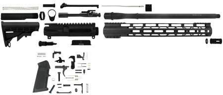 TacFire SSRK300LPK AR Build Kit  Sports South Exclusive 300 Blackout AR-Platform Black Nitride 1/2"x28