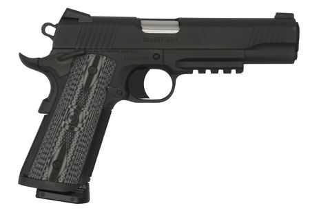 Colt Mfg O1080RGCCU CCU Rail Government 45 ACP 8+1 5" Stainless National Match Barrel, Matte Black DLC Serrated Stainless Steel Slide  &  Frame w/Picatinny Rail Black Scalloped G10 Grip, Ambidextrous