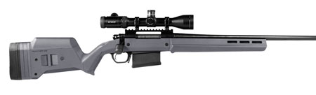 Magpul MAG483-GRY Hunter 700 Stock Fixed with Aluminum Bedding  &  Adjustable Comb Stealth Gray Synthetic for Remington 700 LA