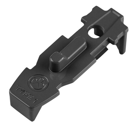Magpul MAG803-BLK Tactile Lock-Plate Type 1 Made of Polymer w/ Black Finish  &  1/8" Single Ridge for PMAG 10/20/30 AR/M4 GEN M3/300 B GEN M3 Floor Plates/5 Per Pack