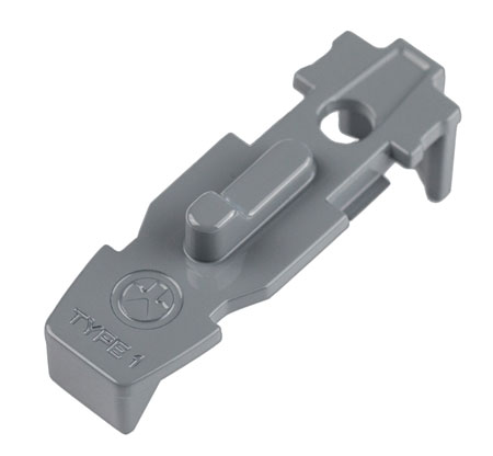 Magpul MAG803-GRY Tactile Lock-Plate Type 1 Made of Polymer w/ Stealth Gray Finish  &  1/8" Single Ridge for PMAG 10/20/30 AR/M4 GEN M3/AR 300 B GEN M3 Floor Plates/5 Per Pack