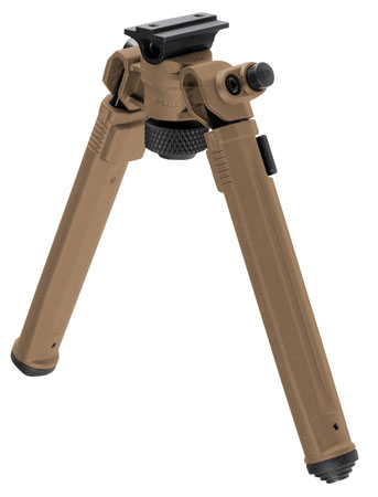 Magpul MAG951-FDE Bipod  made of Aluminum with Flat Dark Earth Finish, ARMS 17S-Style Attachment, 6.80-10.30" Vertical Adjustment  &  Rubber Feet for AR-Platform