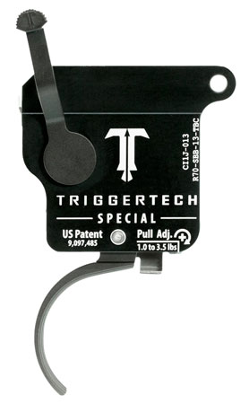 TriggerTech R70SBB13TBC Special  Single-Stage Traditional Curved Trigger with 1-3.50 lbs Draw Weight for Remington 700 Right