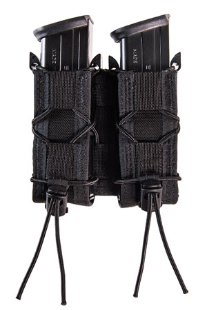 High Speed Gear 11PT02BK TACO Mag Pouch Double Black Nylon MOLLE Belts 2" Wide Compatible w/ Pistol