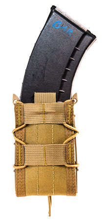 High Speed Gear 11TA00CB TACO Mag Pouch Single Coyote Brown Nylon MOLLE Compatible w/ Rifle