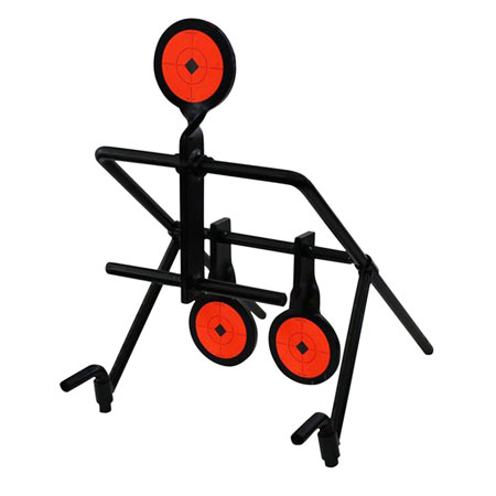 Birchwood Casey 47044 World of Targets Gallery 44 Magnum Resetting Target 3.75" Handgun Black/Orange Steel Circle w/Crosshair  &  Diamond