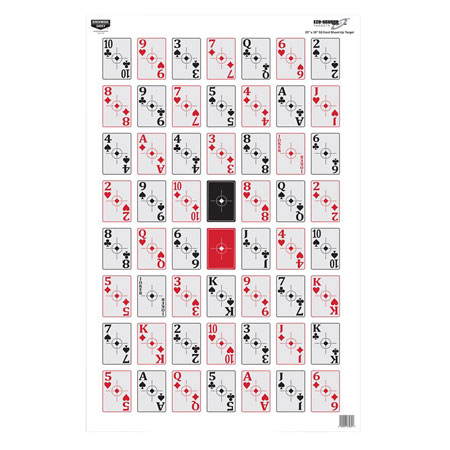 Birchwood Casey 37026 EZE-Scorer  Playing Cards Paper Hanging 23" x 35" Multi-Color 5 Pack