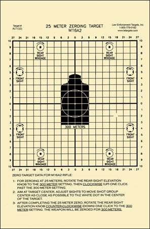Action Target ALTC2100 Sighting Zeroing Center Mass Tagboard Hanging 25 Meters 8.75" x 11.50" Black/White 100 Per Box