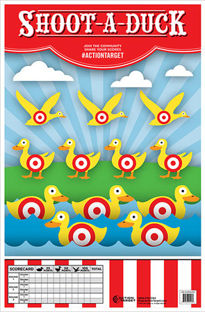 Action Target GSCARDUCK100 Entertainment  Ducks Paper Hanging 23" x 35" Multi-Color 100 Per Box