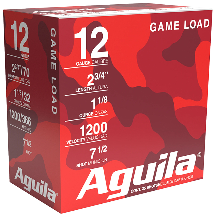 Aguila 1CHB1217 Game Load  12Gauge 2.75" 1 1/8oz 7.5Shot 25 Per Box/10 Case