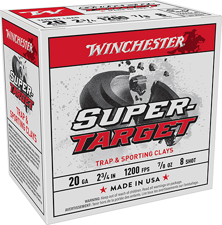 Winchester Ammo TRGT208 Super-Target  20Gauge 2.75" 7/8oz 8Shot 25 Per Box/10 Case