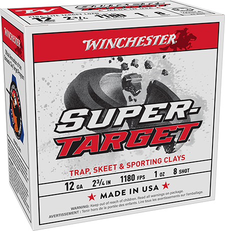 Winchester Ammo TRGTL128 Super-Target Xtra-Lite 12Gauge 2.75" 1oz 8Shot 25 Per Box/10 Case