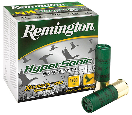 Remington Ammunition 26775 HyperSonic Steel 12Gauge 3" 1 1/4oz 2Shot 25 Per Box/10 Case