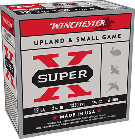 Winchester Ammo X126 Super X Game Load High Brass 12Gauge 2.75" 1 1/4oz 6Shot 25 Per Box/10 Case