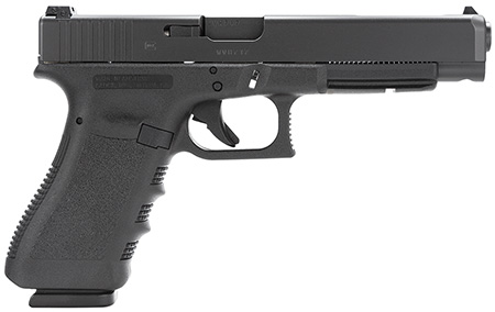 Glock PI3530103 G35 Gen3 Competition 40 S&W 15+1 5.31" Black Polygonal Rifled Barrel, Black Frame  &  Slide, Finger Grooved Rough Texture Grip, Adjustable Sights, Safe Action Trigger