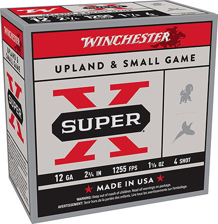 Winchester Ammo XU12H4 Super X Heavy Game Load 12Gauge 2.75" 1 1/8oz 4Shot 25 Per Box/10 Case