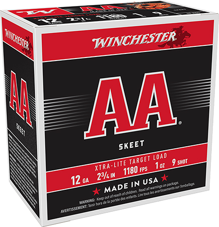 Winchester Ammo AAL129 AA Xtra-Lite 12Gauge 2.75" 1oz 9Shot 25 Per Box/10 Case