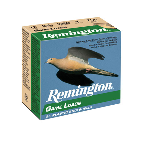 Remington Ammunition 20030 Game Load  12Gauge 2.75" 1oz 7.5Shot 25 Per Box/10 Case