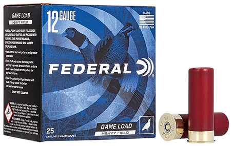 Federal H1256 Game-Shok Heavy Field 12Gauge 2.75" 1 1/4oz 6Shot 25 Per Box/10 Case