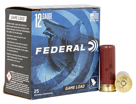 Federal H1218 Game-Shok Upland 12Gauge 2.75" 1oz 8Shot 25 Per Box/10 Case