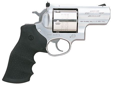 Ruger 5301 Super Redhawk Alaskan Large Frame 454 Casull 6rd 2.50" Satin Stainless Barrel, Frame  &  Cylinder, Hogue Finger Groove Tamer Monogrip, Grip Transfer Bar Safety, Exposed Hammer