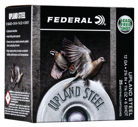 Federal USH126 Upland Field  &  Range 12Gauge 2.75" 1 1/8oz 6Shot 25 Per Box/10 Case