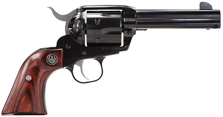 Ruger 5102 Vaquero  Medium Frame 45 Colt (Long Colt) 6rd 4.62" Blued Steel Barrel, Cylinder  &  Frame, Hardwood Grip, Transfer Bar Safety, Exposed Hammer