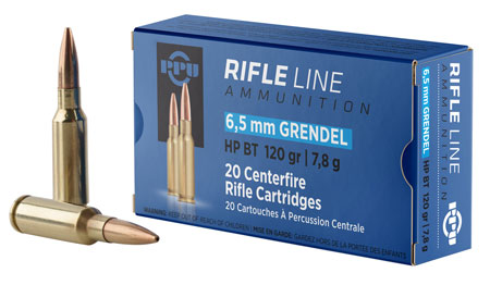 PPU PP6GH Standard Rifle  6.5Grendel 120gr Hollow Point Boat Tail 20 Per Box/25 Case