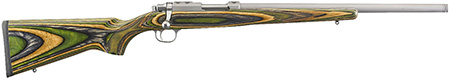 Ruger 7219 77/17  17 WSM 6+1 18.50" Threaded Barrel, Matte Stainless Steel, Integral Scope Mounts On Solid Steel Receiver, Green Mountain Laminate Stock